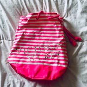 Victoria’s Secret Neon Pink Drawstring Bag